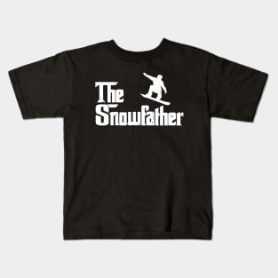 The Snowfather Funny Snowboarding Freestyle Snowboard Lover Kids T-Shirt